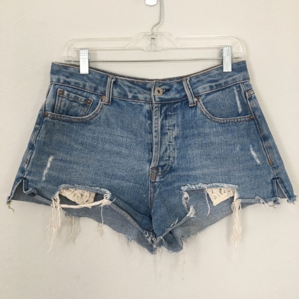 Distressed Jean Cutoff Shorts Sz M